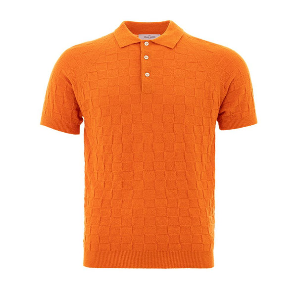 Chic Orange Cotton Polo für den modernen Herrn