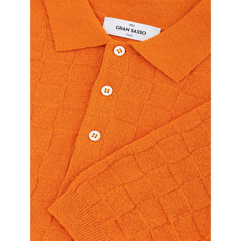 Polo de algodón naranja elegante para el caballero moderno