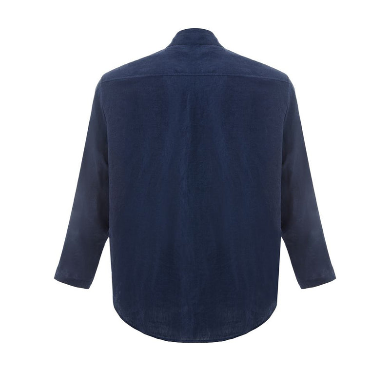 Veste pour hommes en lin bleu élégant