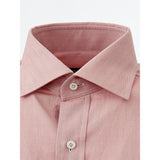 Shirt en coton rose élégant pour hommes