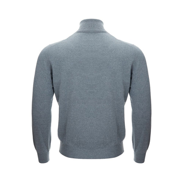 Elegante cashmere grigio maglione maschile