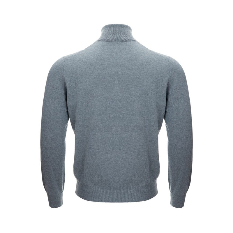 Elegant Cashmere Gray Men's Sweater