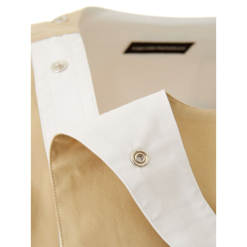 Elegante camisa de algodón marrón para hombres