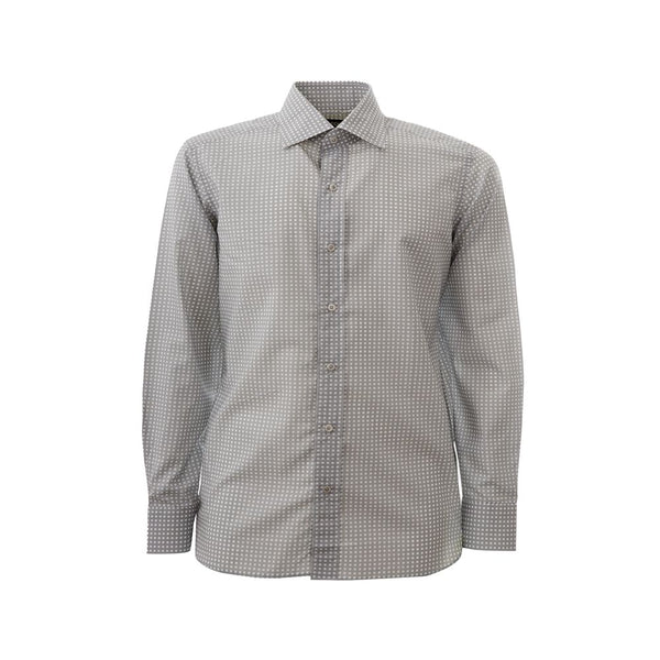 Chemise gris en coton élégante pour hommes