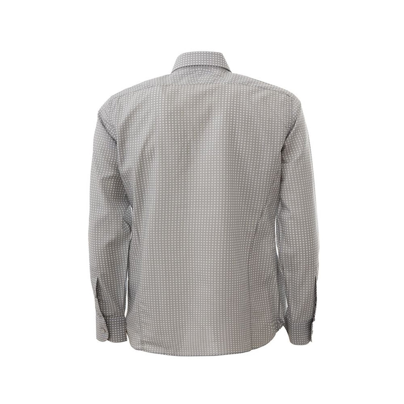 Elegante camisa gris de algodón para hombres