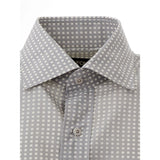 Elegante camisa gris de algodón para hombres