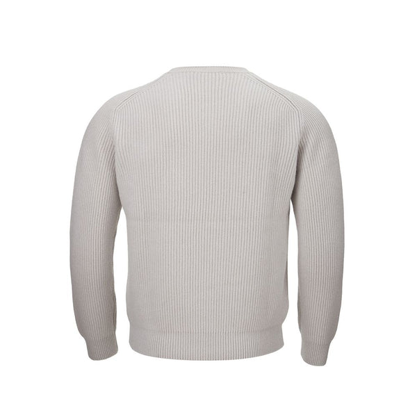 Elegante maglione grigio maschile cashmere