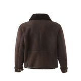 Elegante Montone Lederbraune Jacke