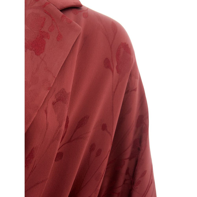 Elegante rote Acetatjacke für Frauen