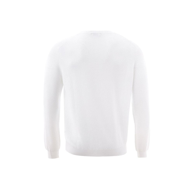 Elegante camiseta de algodón blanco italiano