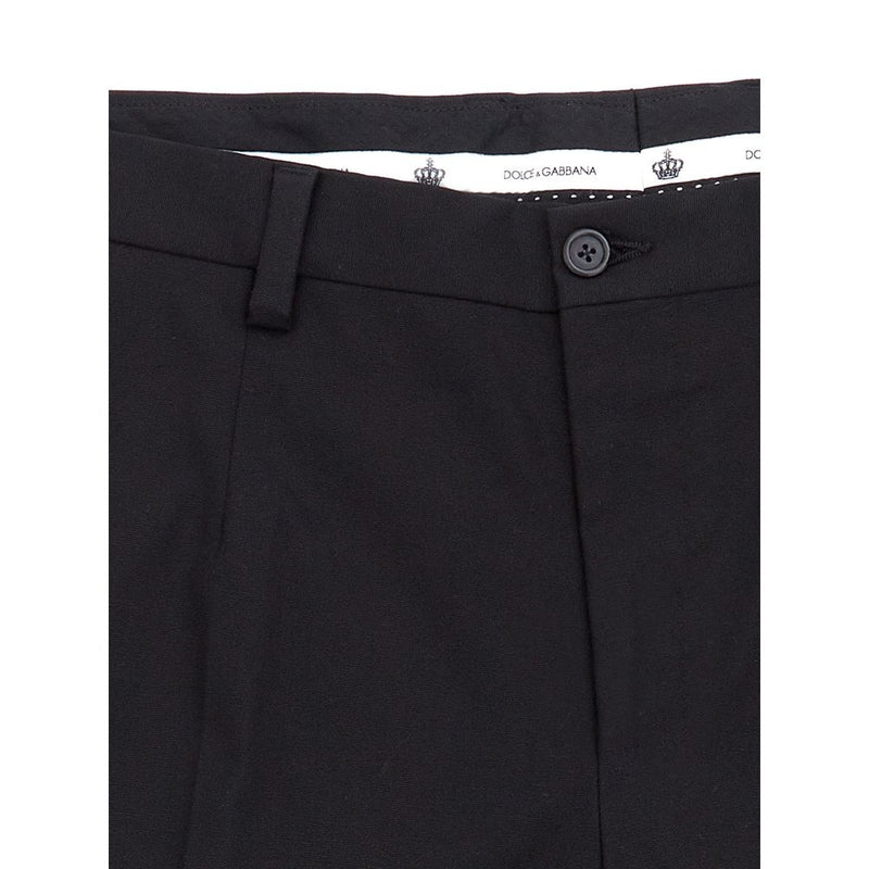 Pantalon en coton noir élégant pour hommes