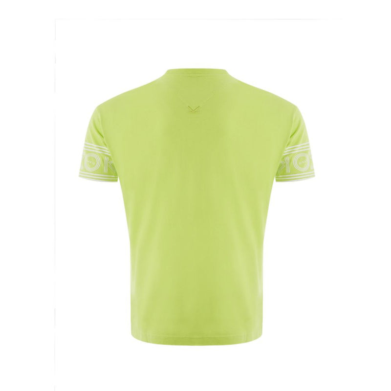 Tee de algodón amarillo soleado para hombres elegantes