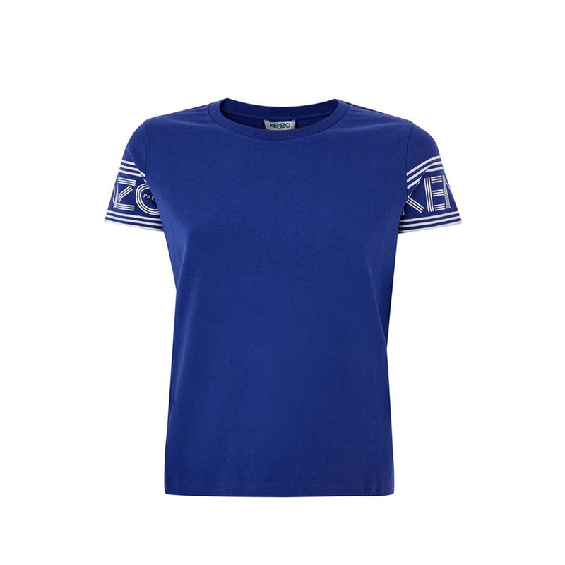 Chic Blue Cotton T -Shirt für stilvollen Komfort