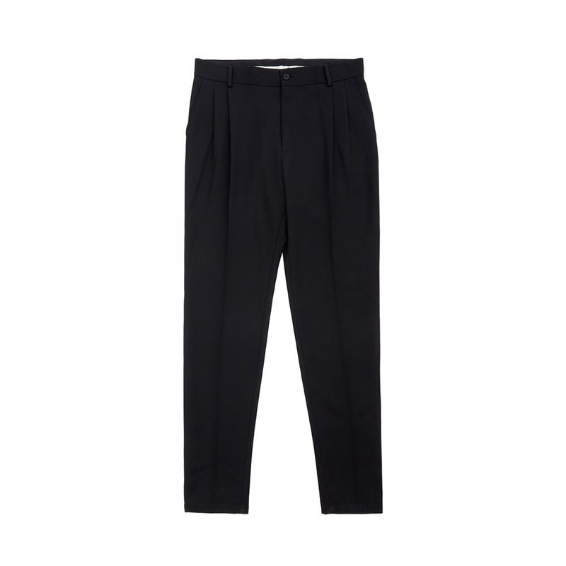 Elegantes pantalones negros de poliéster para hombres