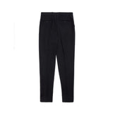 Pantalon noir en polyester élégant pour hommes