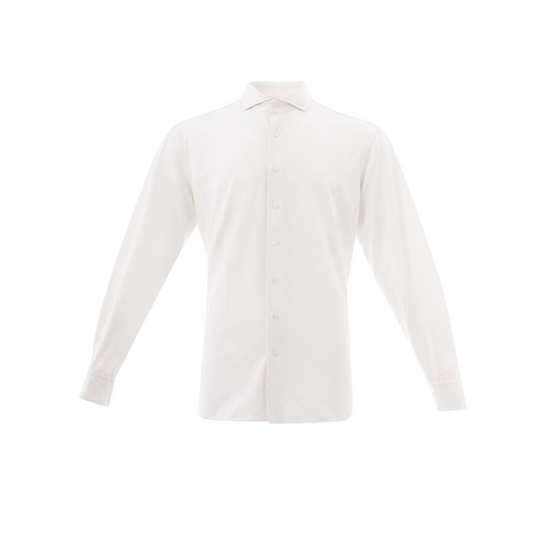 Elegante camicia da uomo in cotone bianco