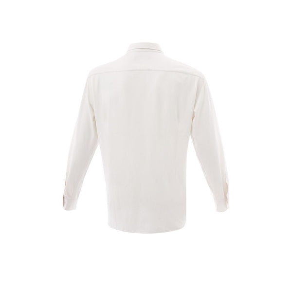 Camisa de hombre de algodón blanco elegante