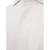 Camisa de hombre de algodón blanco elegante