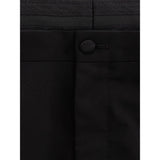 Pantalones de lana negros elegantes para hombres