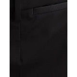 Pantalon élégant en laine noire pour hommes