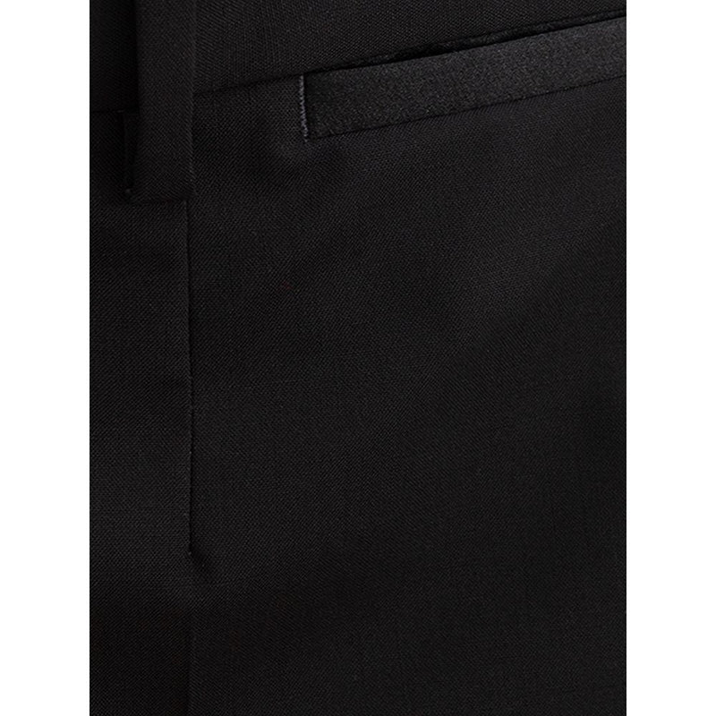 Schlanke schwarze Wollhose für Männer