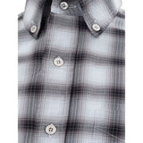 Elegante camisa de hombre de algodón gris