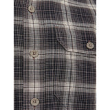 Elegante camisa de algodón gris para hombres