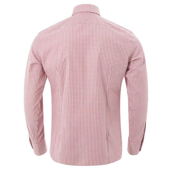 Elegante camicia da uomo rosa di cotone