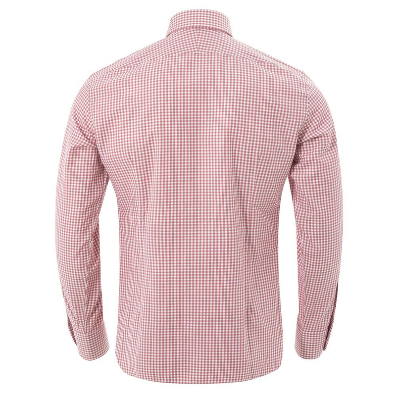 Elegante camisa de hombre rosa de algodón