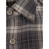 Elegante camicia di cotone grigio per uomini