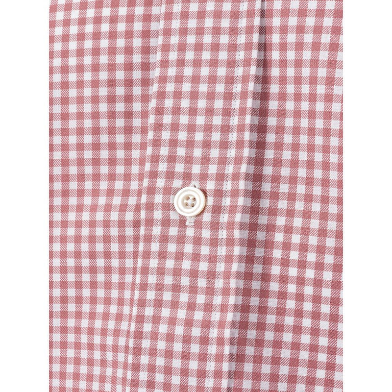 Elegante camisa de hombre rosa de algodón