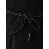 Chic Black Polyester Schichtkleid