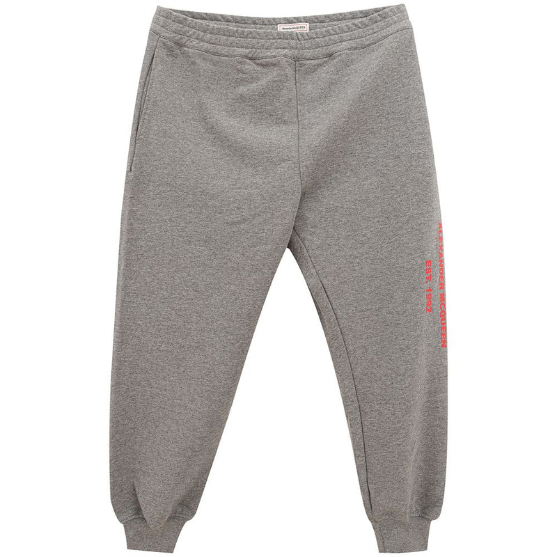 Pantalones de mezcla de algodón gris elegante