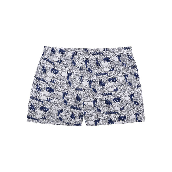 Elegante Weiße Polyester -Schwimmshorts