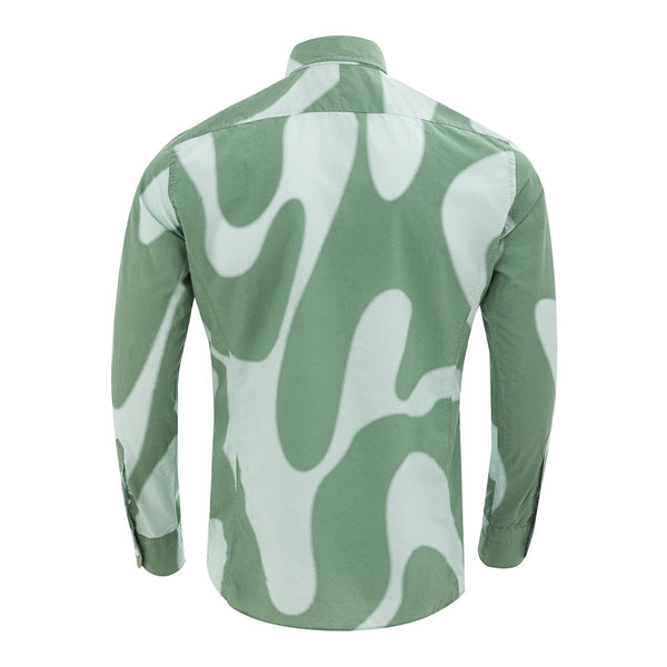 Elegant Green Cotton Shirt for Men