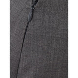 Chic Gray Wool Pencil Skirt