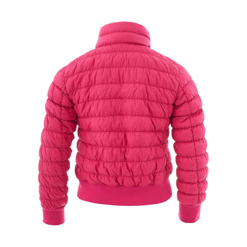 Chaqueta de poliamida de elegancia fucsia