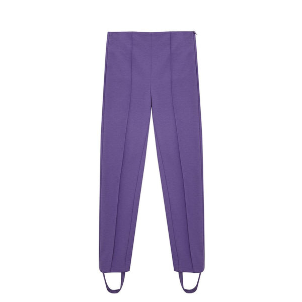 Eleganti pantaloni viscosi viola