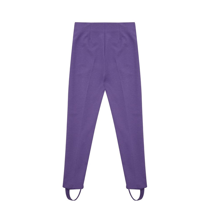 Eleganti pantaloni viscosi viola