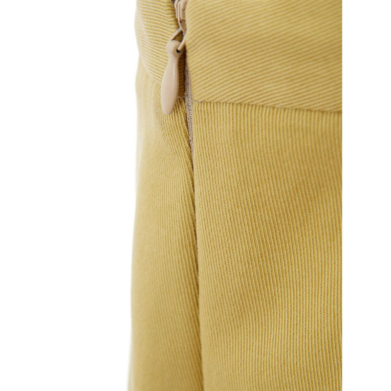 Pantaloni di cotone dell'eleganza dorata