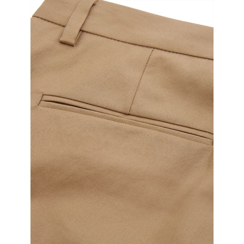 Eleganti pantaloni di cotone marrone per donne