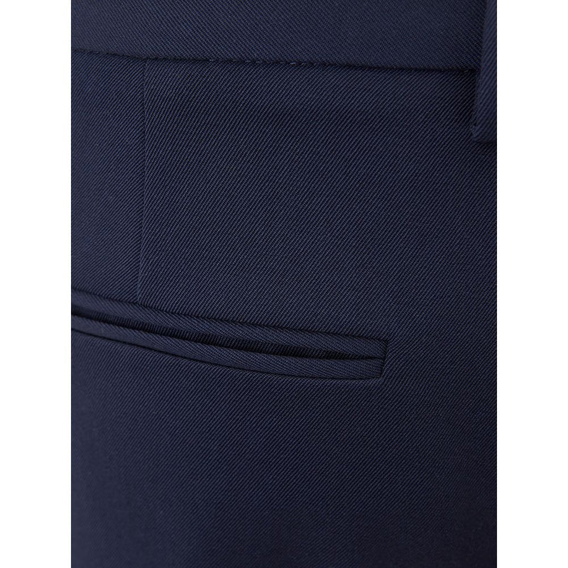 Eleganti pantaloni di lana blu per le donne