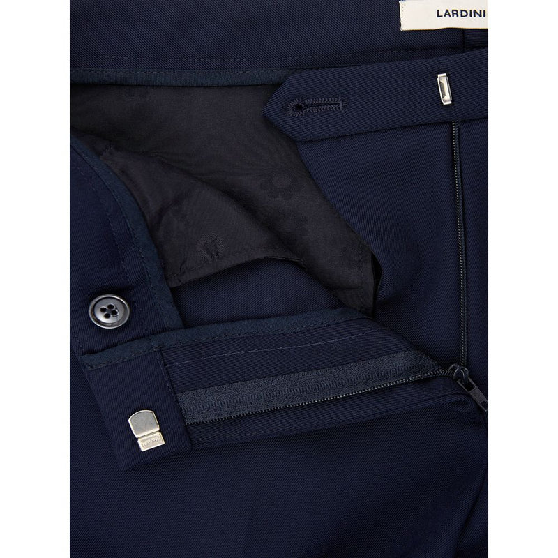 Elegantes pantalones de lana azul para mujeres