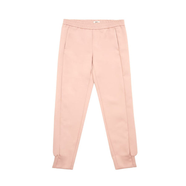 Eleganti pantaloni in poliestere rosa per le donne