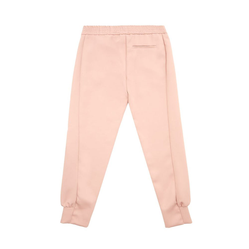 Eleganti pantaloni in poliestere rosa per le donne