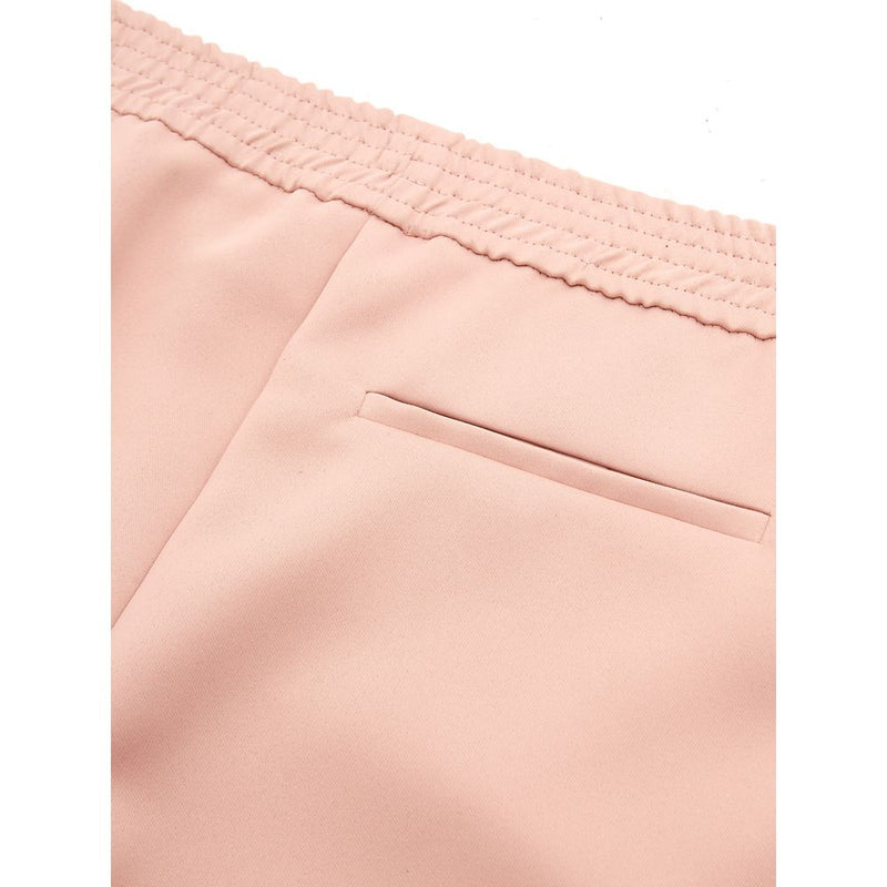 Eleganti pantaloni in poliestere rosa per le donne