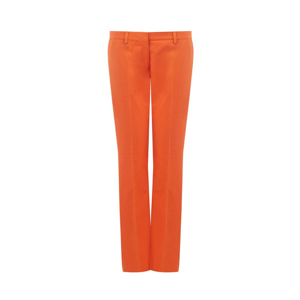 Pantalon en orange en coton élégant