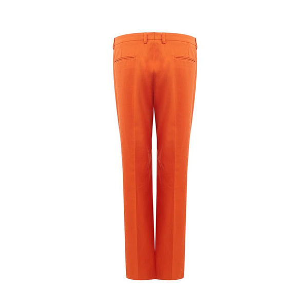 Pantalon en orange en coton élégant