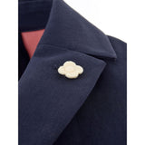 Elegancia de algodón de Lardini: chaqueta azul elegante