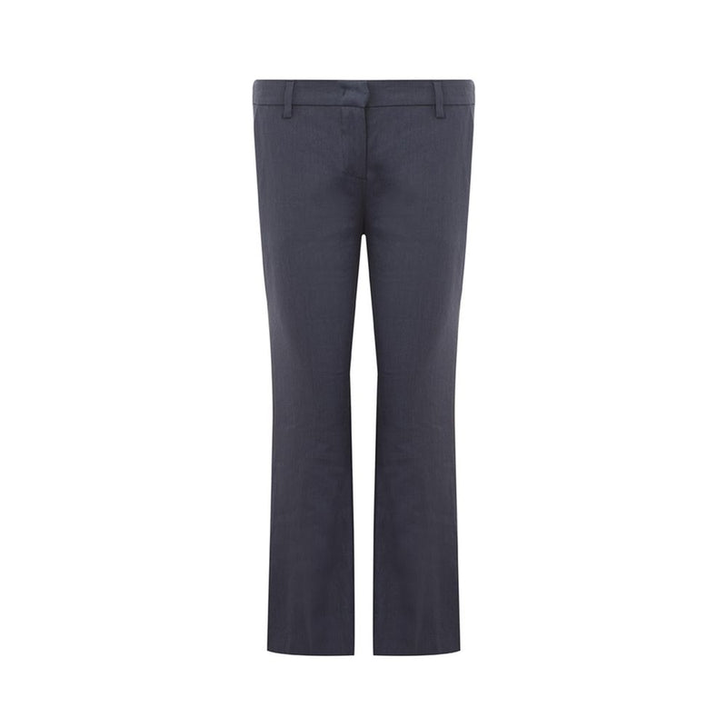 Pantalon en lin bleu chic